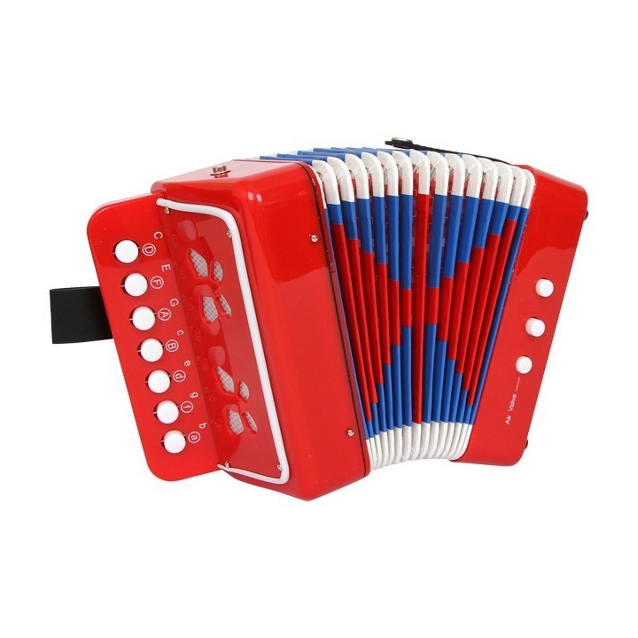 Tahací harmonika Akordeon červený
