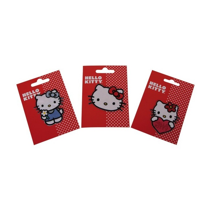 Nažehlovací obrázky Hello Kitty, 3 ks v balení